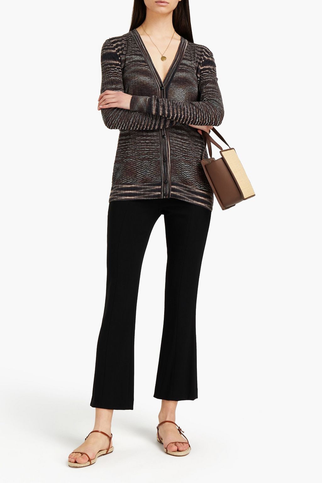 MISSONI Crochet-knit wool-blend cardigan