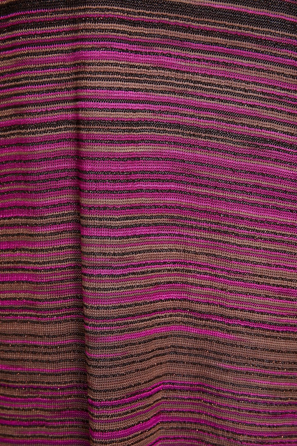 MISSONI Striped metallic knitted top