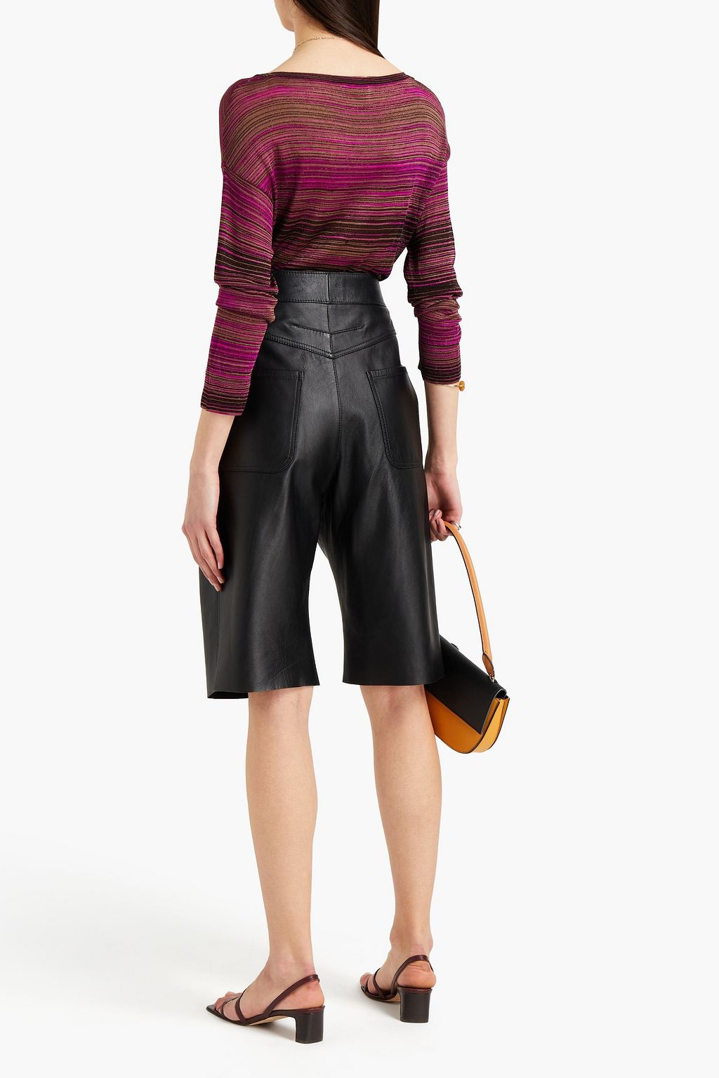 MISSONI Striped metallic knitted top