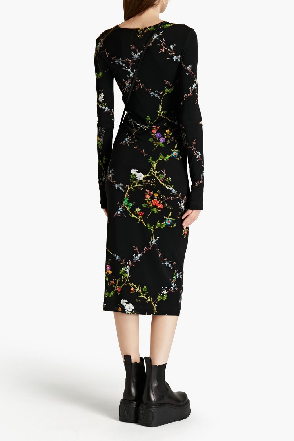 PREEN BY THORNTON BREGAZZI Luella gingham stretch-crepe midi dress