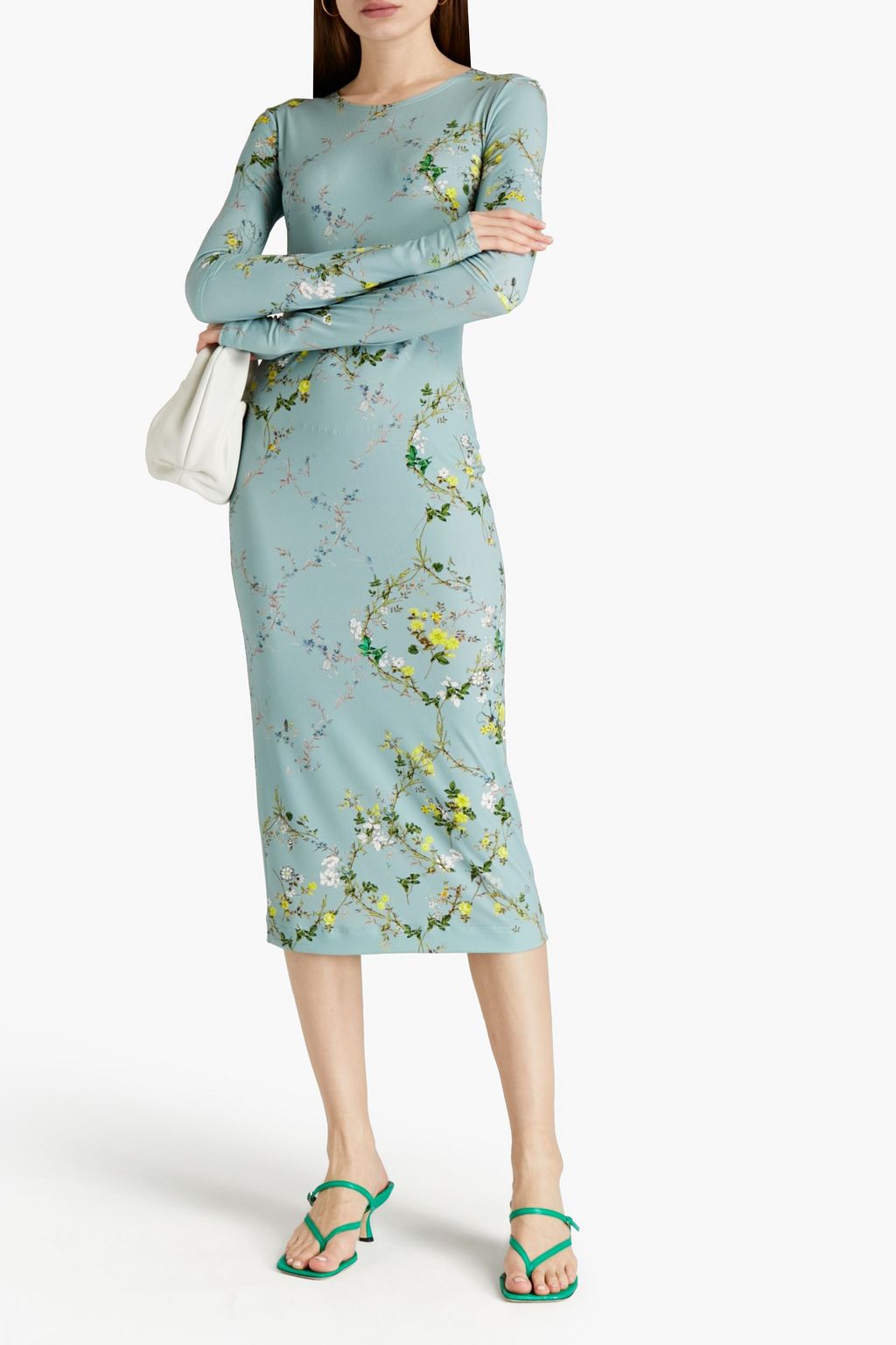 PREEN BY THORNTON BREGAZZI Luella gingham stretch-crepe midi dress