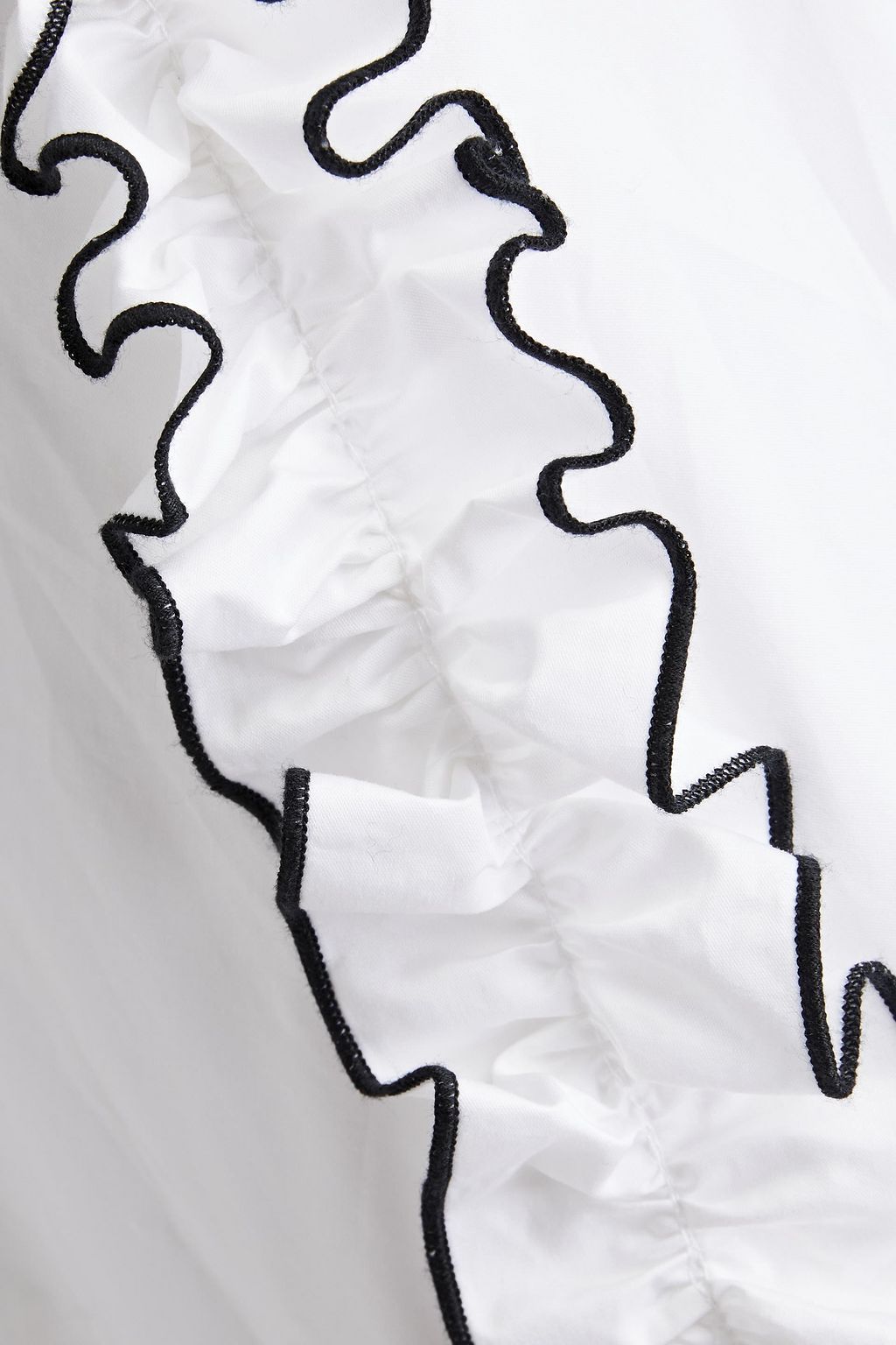 CHRISTOPHER KANE Cutout ruffled cotton-poplin midi dress