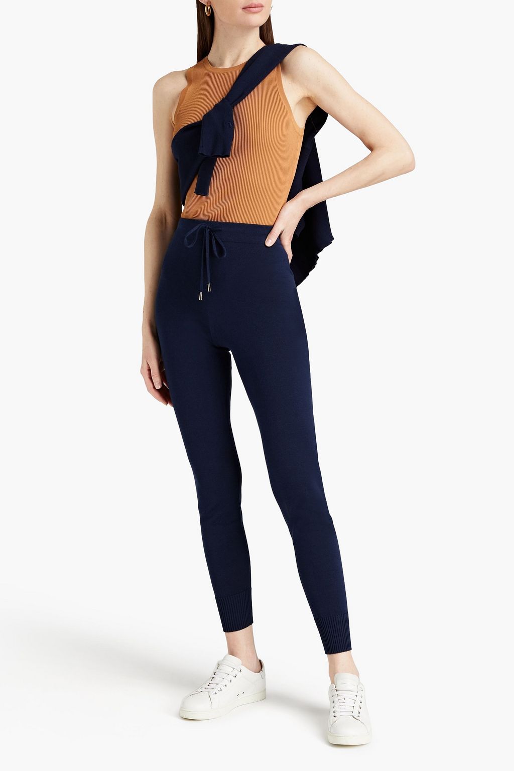 GENTRYPORTOFINO Silk and cotton-blend tapered pants