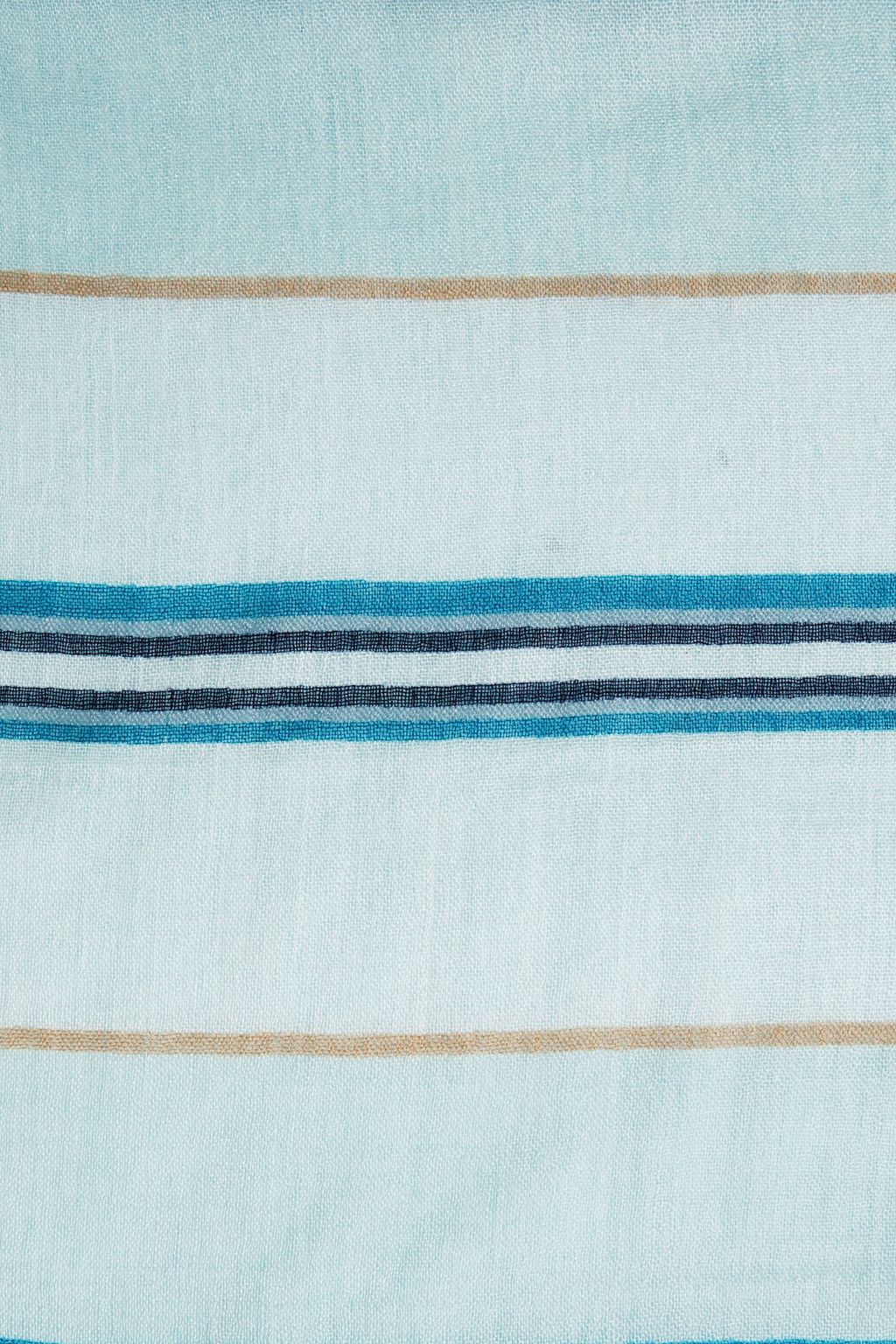 LORO PIANA Striped cashmere and silk-blend scarf