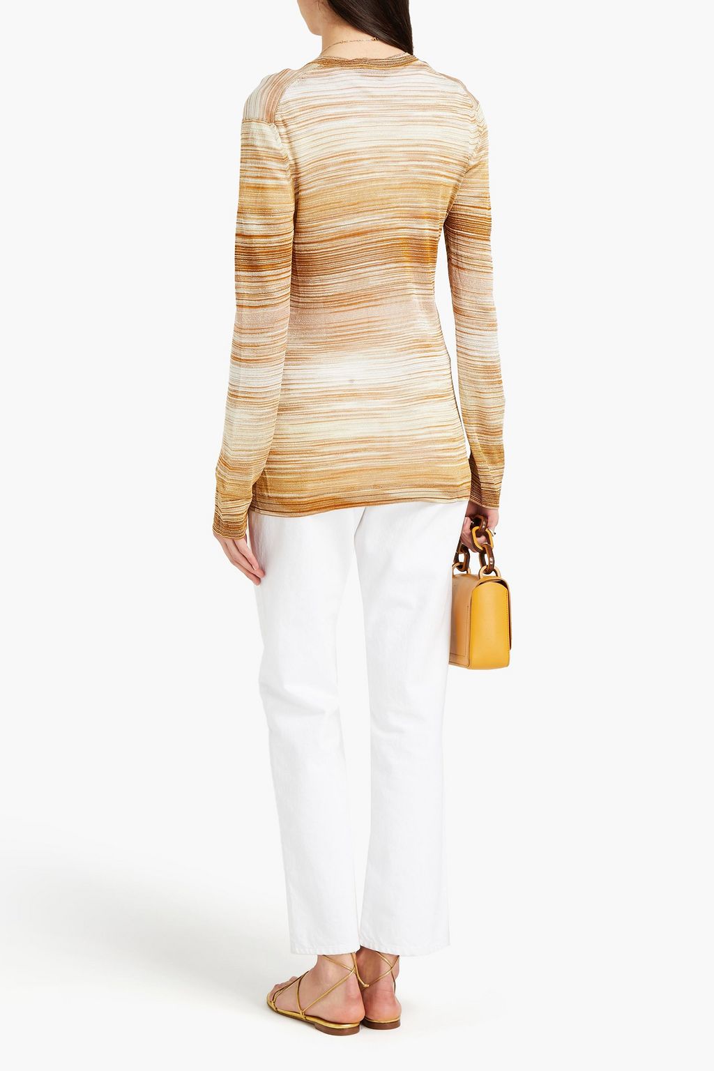 MISSONI Metallic striped knitted cardigan