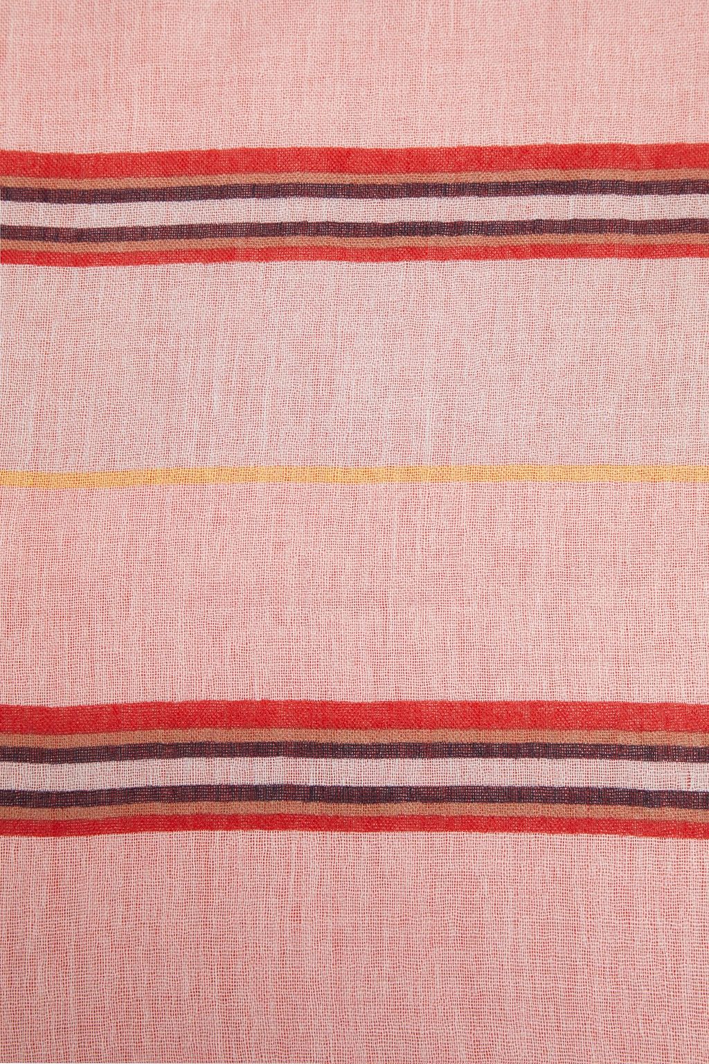 LORO PIANA Striped cashmere and silk-blend scarf