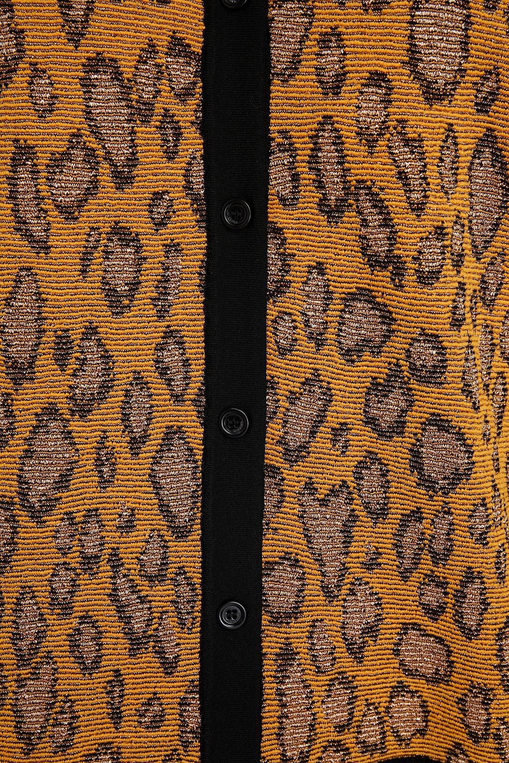 MISSONI Metallic leopard-jacquard cardigan