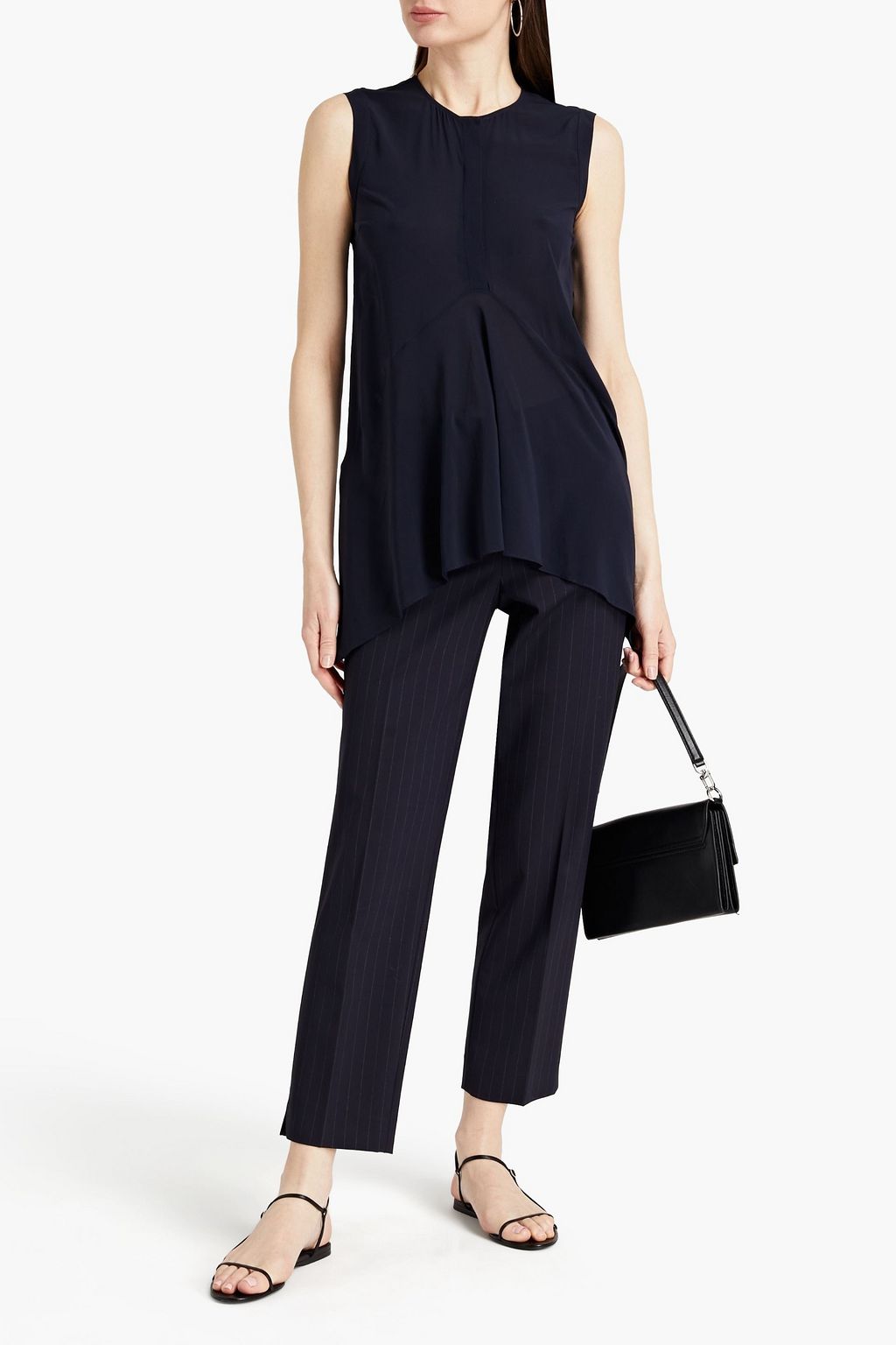 BRUNELLO CUCINELLI Bead-embellished silk-blend chiffon top