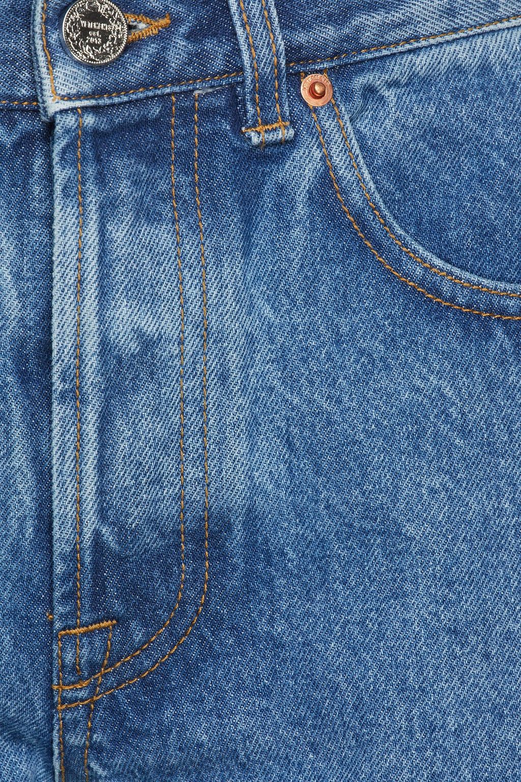 VETEMENTS Two-tone mid-rise slim-leg jeans