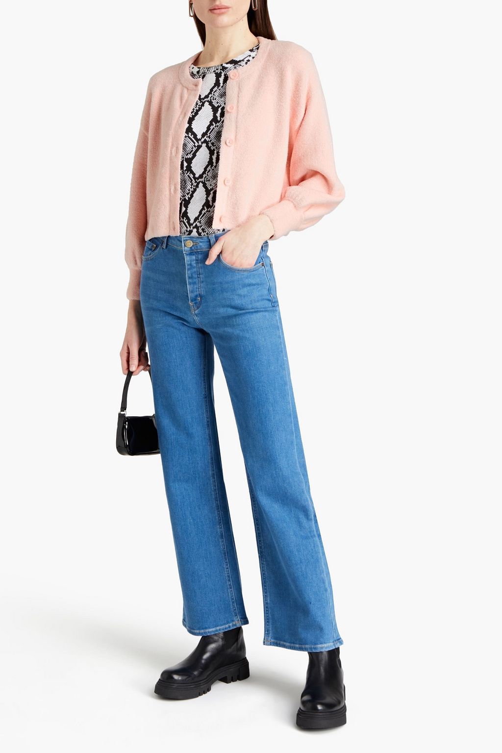 ALICE + OLIVIA Sylvie cropped chenille cardigan