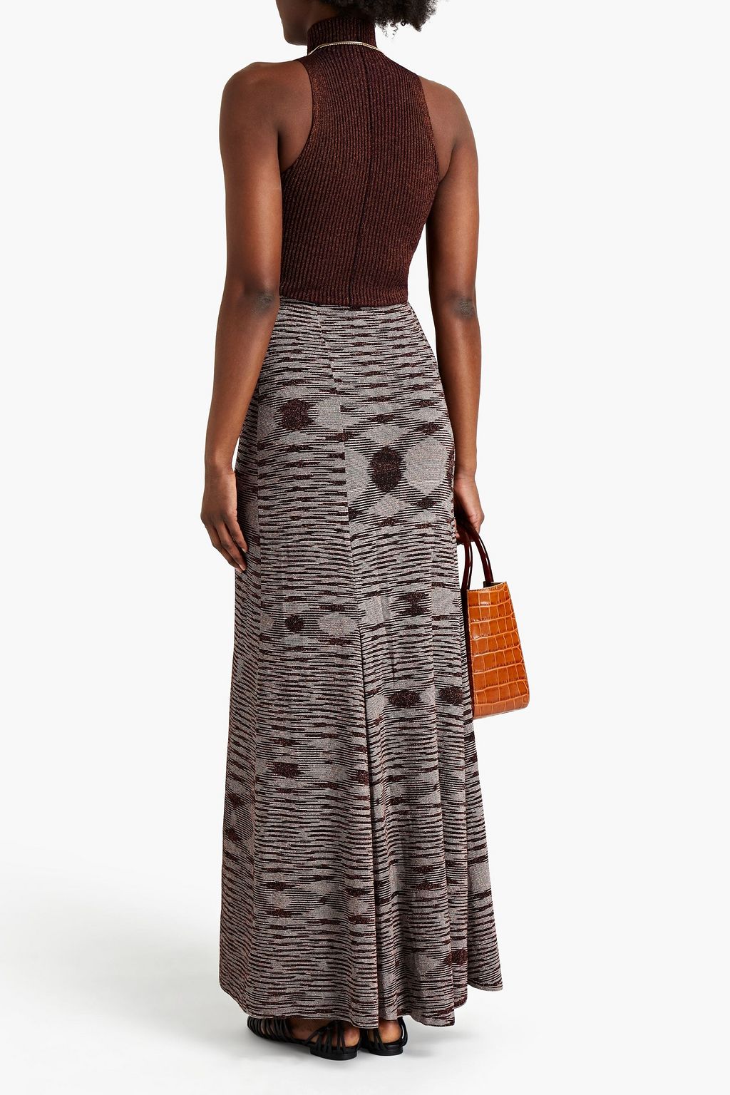 MISSONI Metallic jacquard-knit maxi skirt