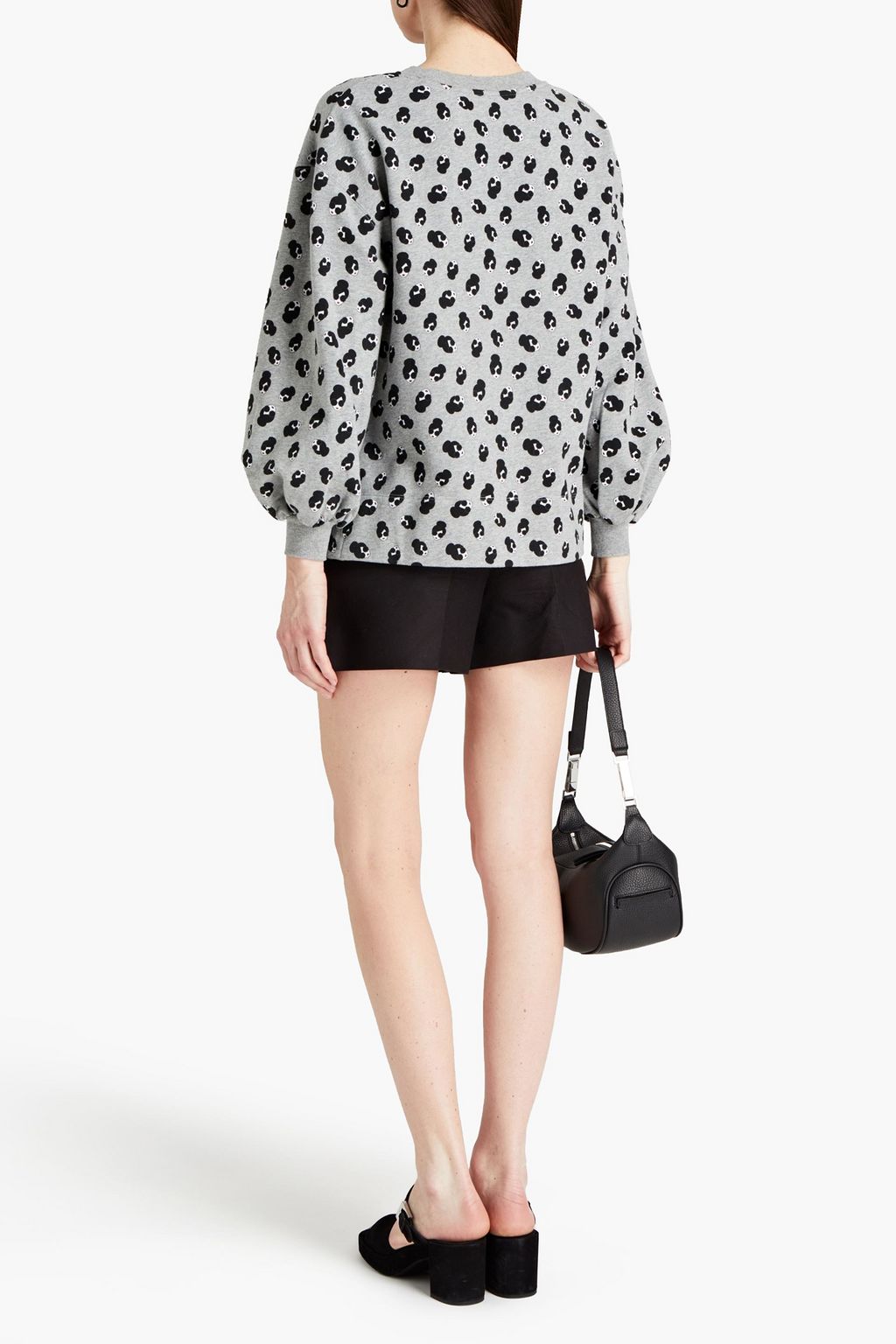 ALICE + OLIVIA Printed cotton-blend fleece sweatshirt