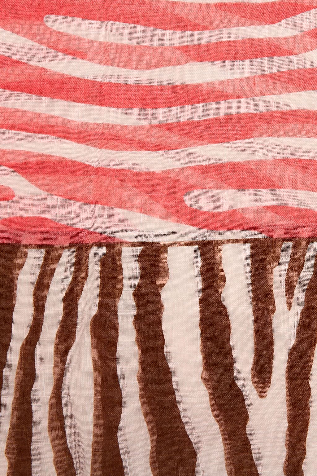 LORO PIANA Printed linen-gauze scarf