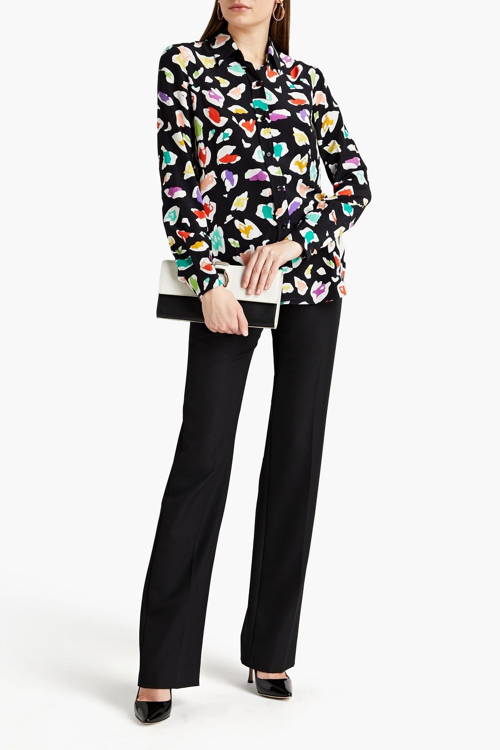 MISSONI Printed silk crepe de chine shirt