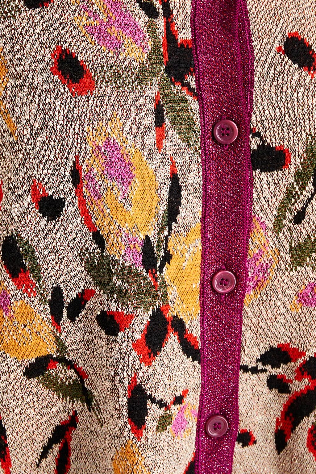 MISSONI Metallic jacquard-knit wool-blend cardigan