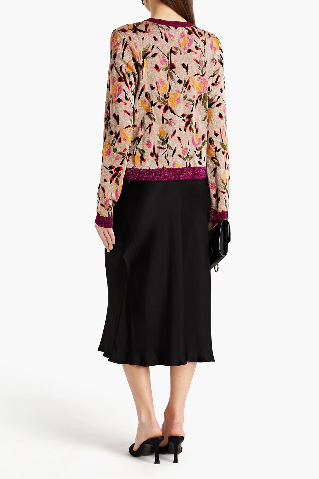 MISSONI Metallic jacquard-knit wool-blend cardigan