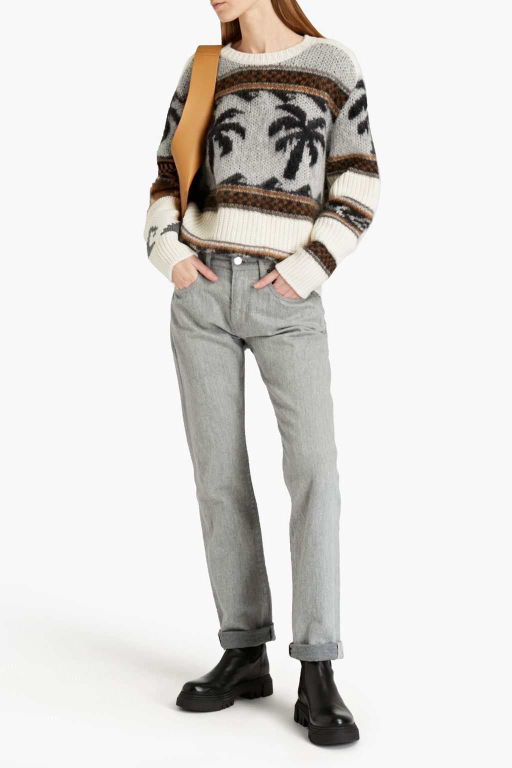 TOD'S Jacquard-knit wool-blend sweater