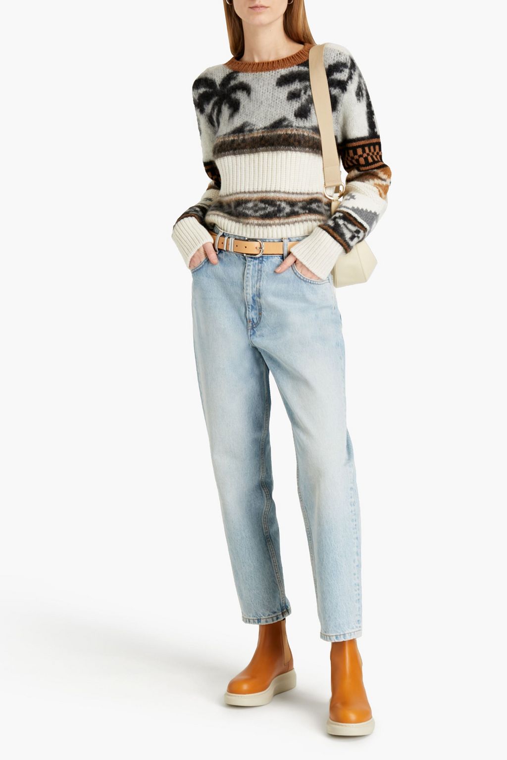 TOD'S Jacquard-knit wool-blend sweater