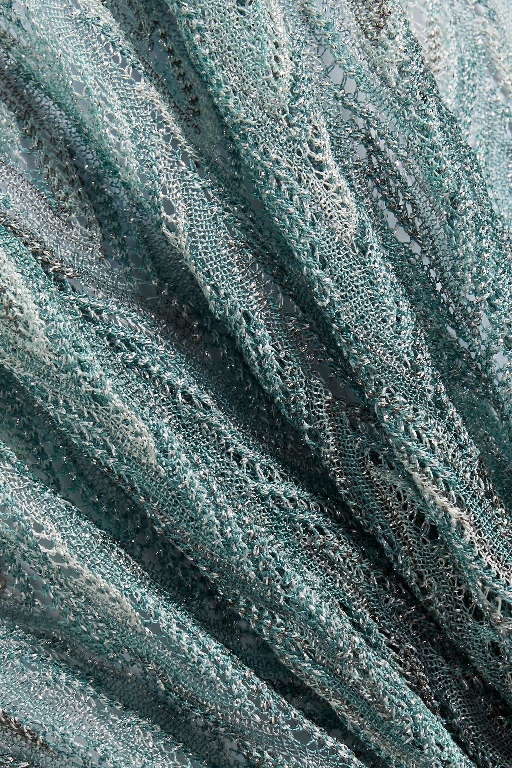 MISSONI Metallic crochet-knit top