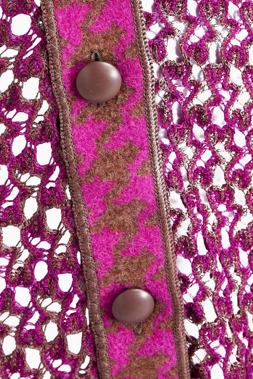 MISSONI Crochet-knit wool-blend cardigan