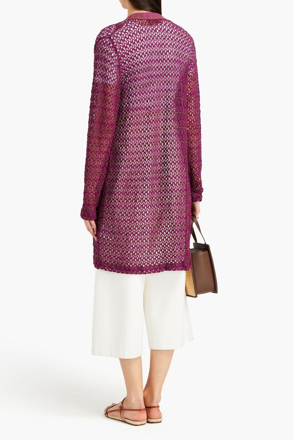 MISSONI Crochet-knit wool-blend cardigan