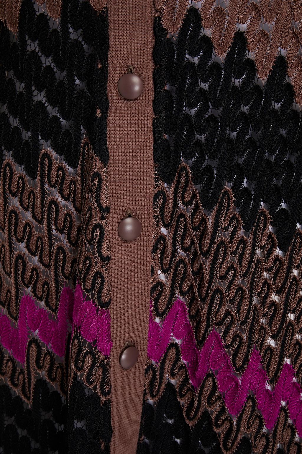 MISSONI Crochet-knit wool-blend cardigan