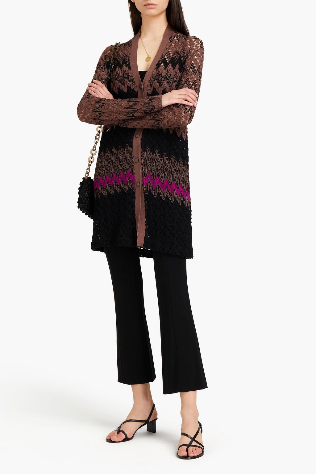 MISSONI Crochet-knit wool-blend cardigan