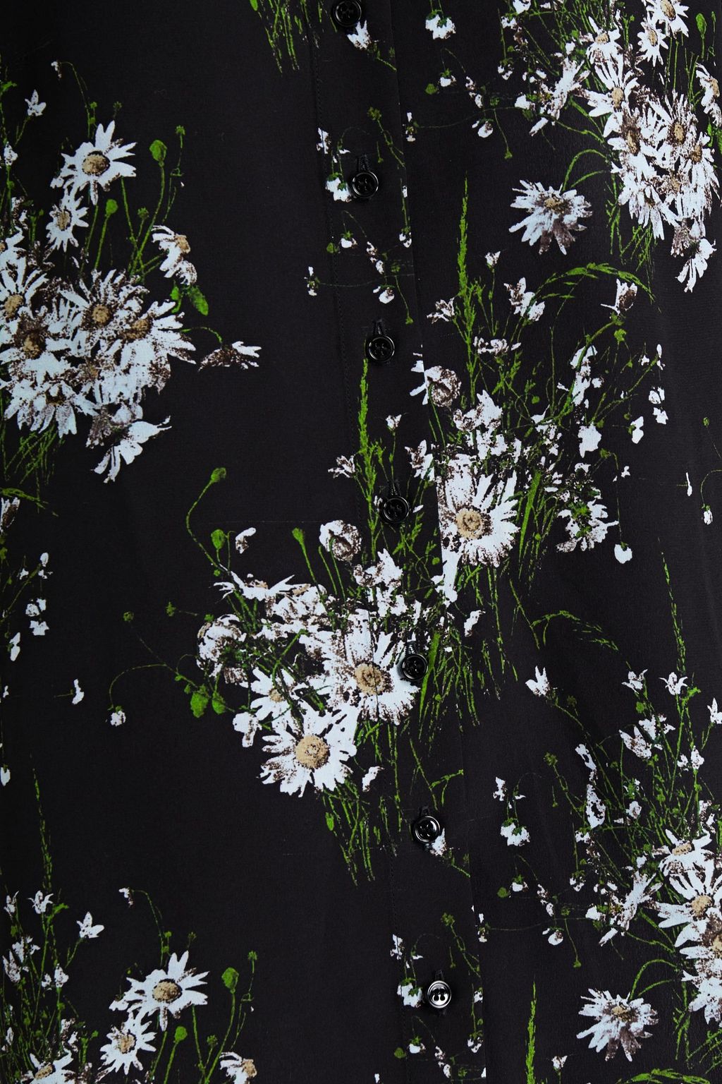 MCQUEEN Floral-print silk crepe de chine shirt