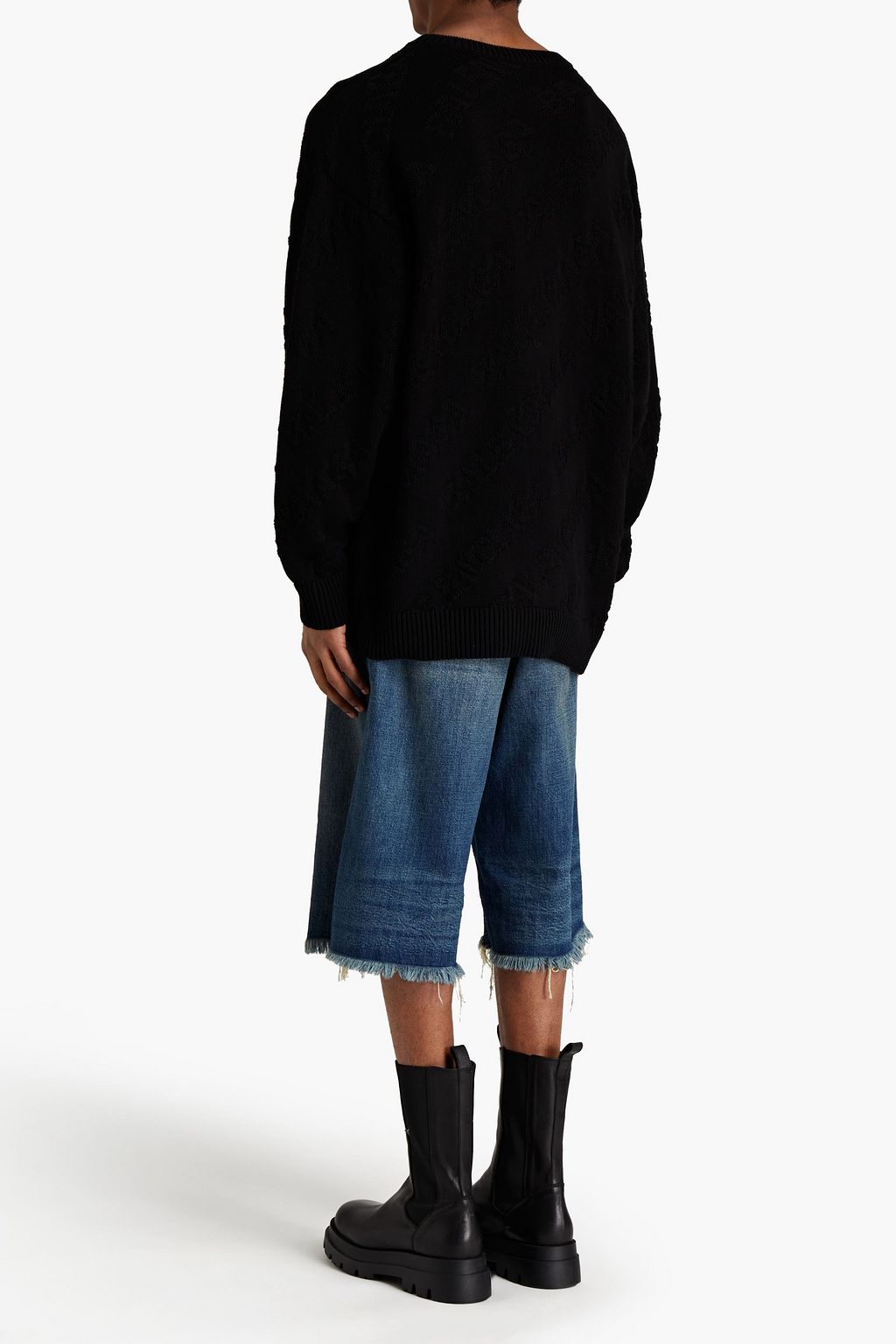 BALENCIAGA Whiskered denim shorts
