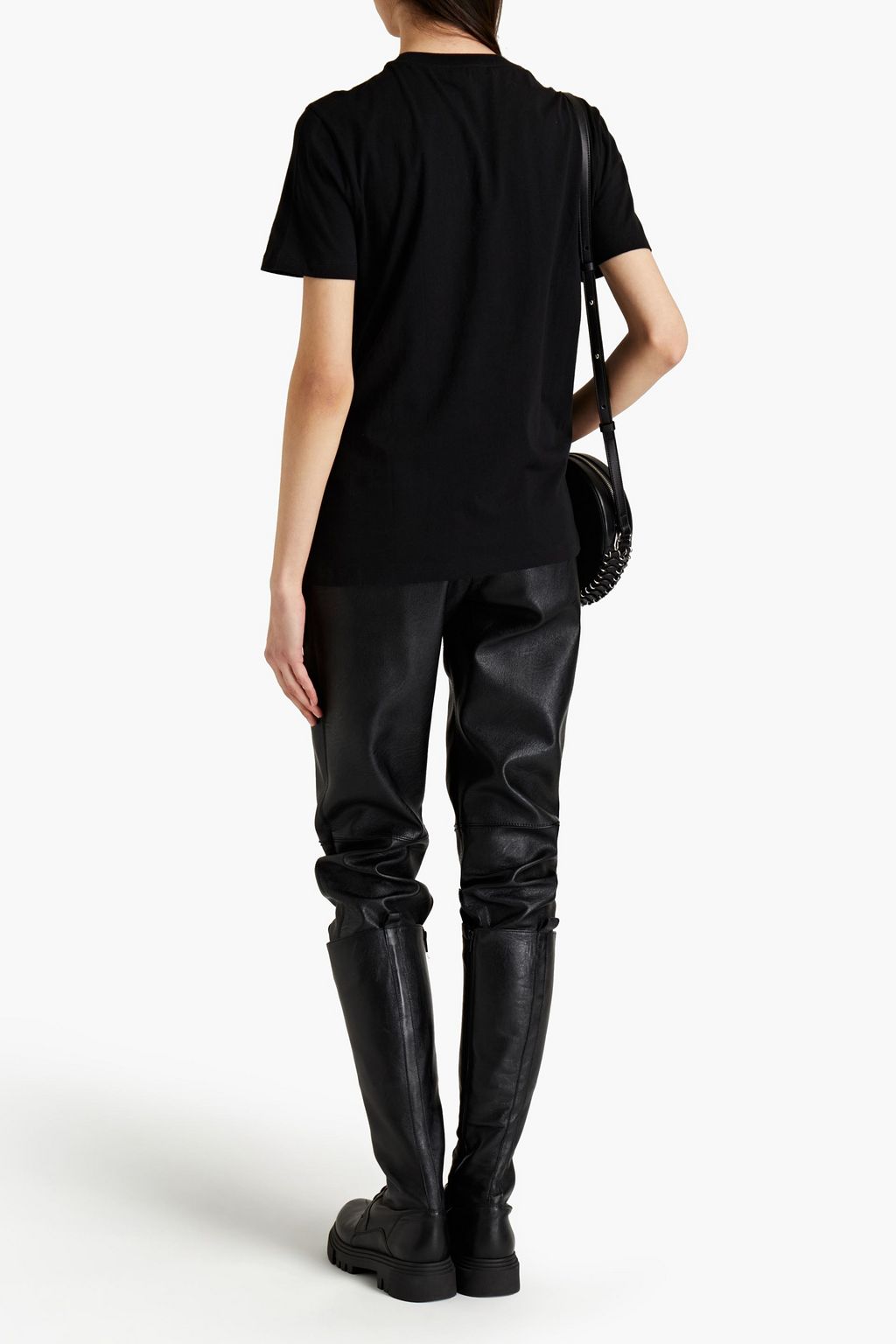 MCQUEEN Embellished cotton-jersey T-shirt