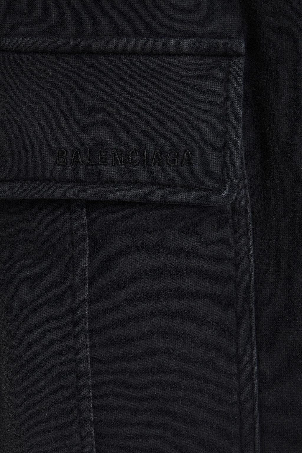 BALENCIAGA Logo-embroidered cotton-fleece sweatpants