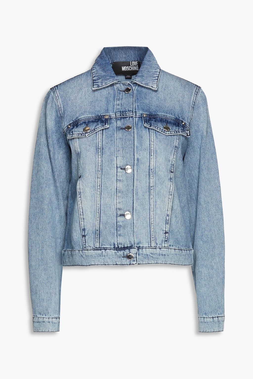 Light denim Embroidered denim jacket 