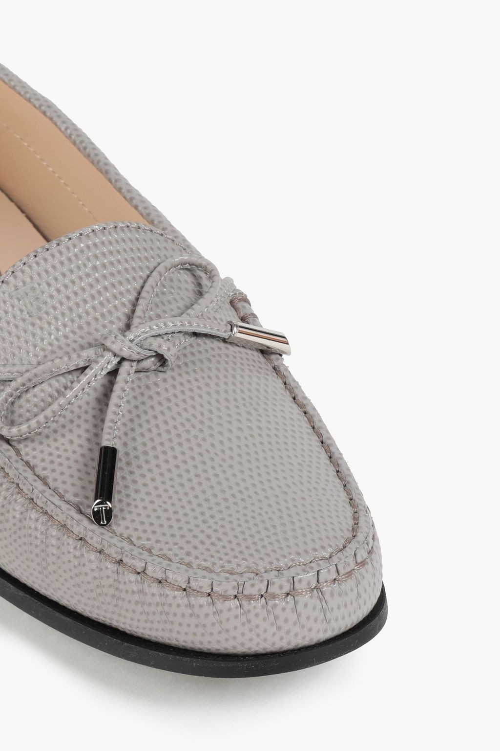 TOD'S Heaven Lacetto lizard-effect leather loafers