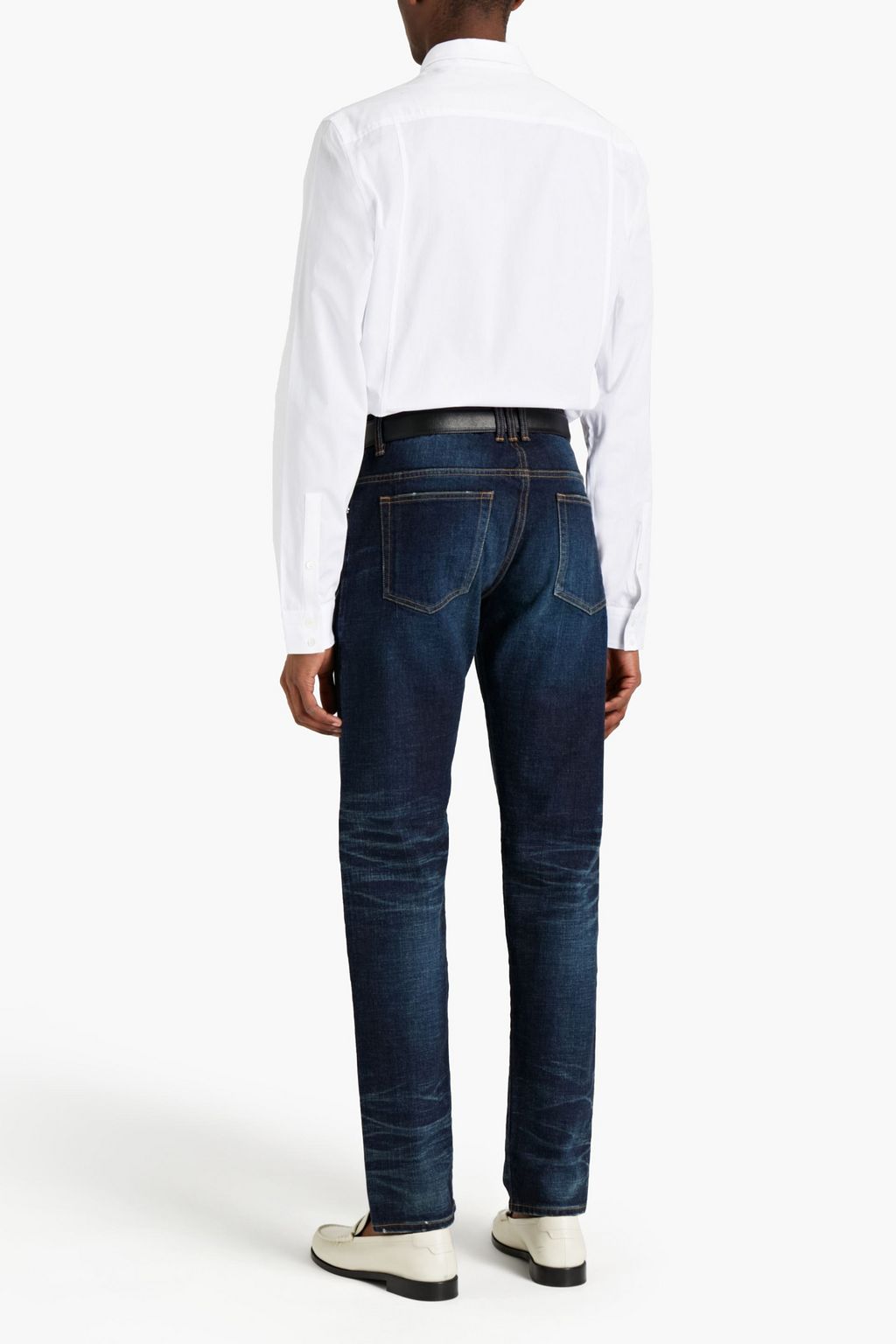 BALMAIN Hemd aus Baumwollpopeline mit Logostickerei