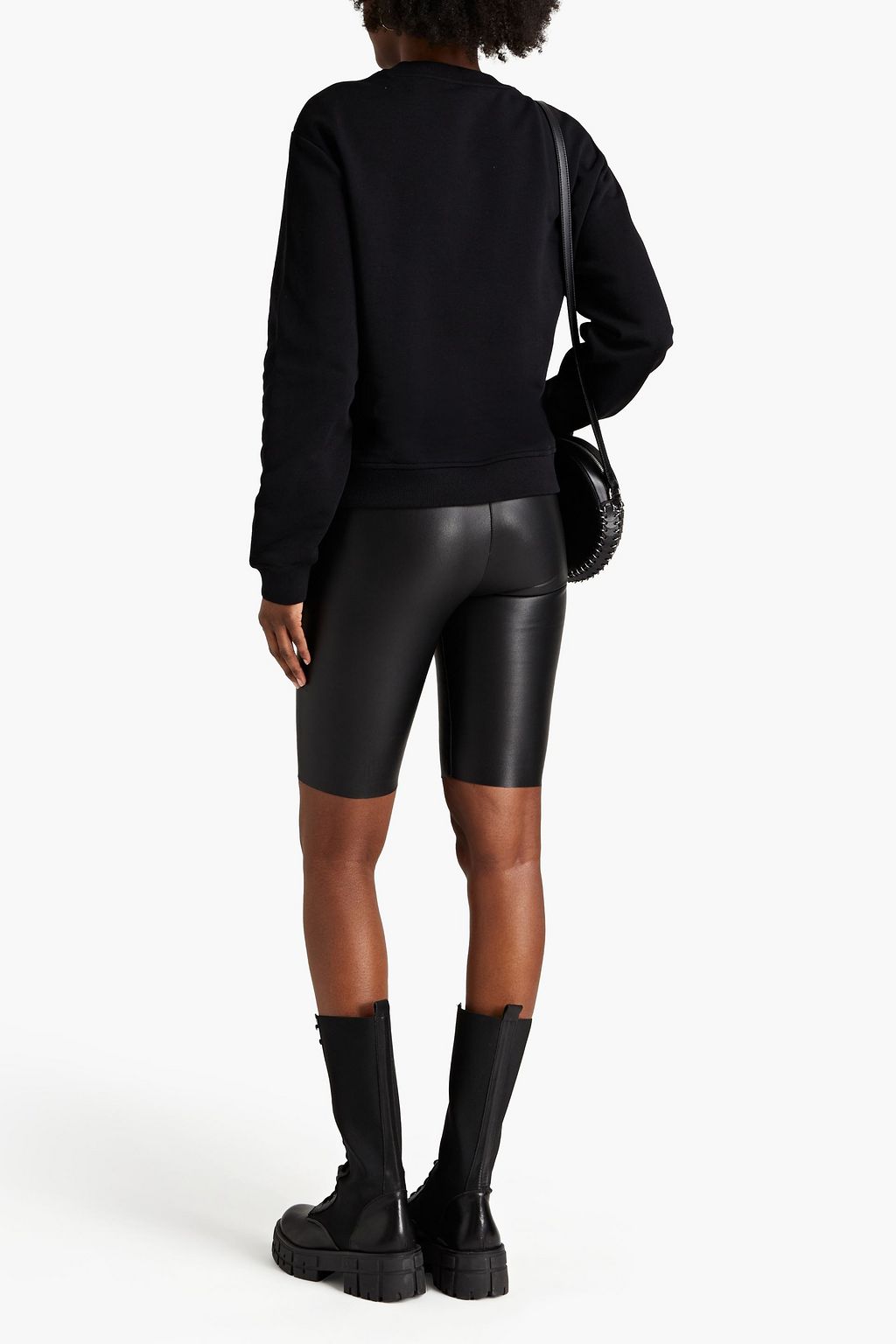 LOVE MOSCHINO Printed French cotton-terry sweatshirt