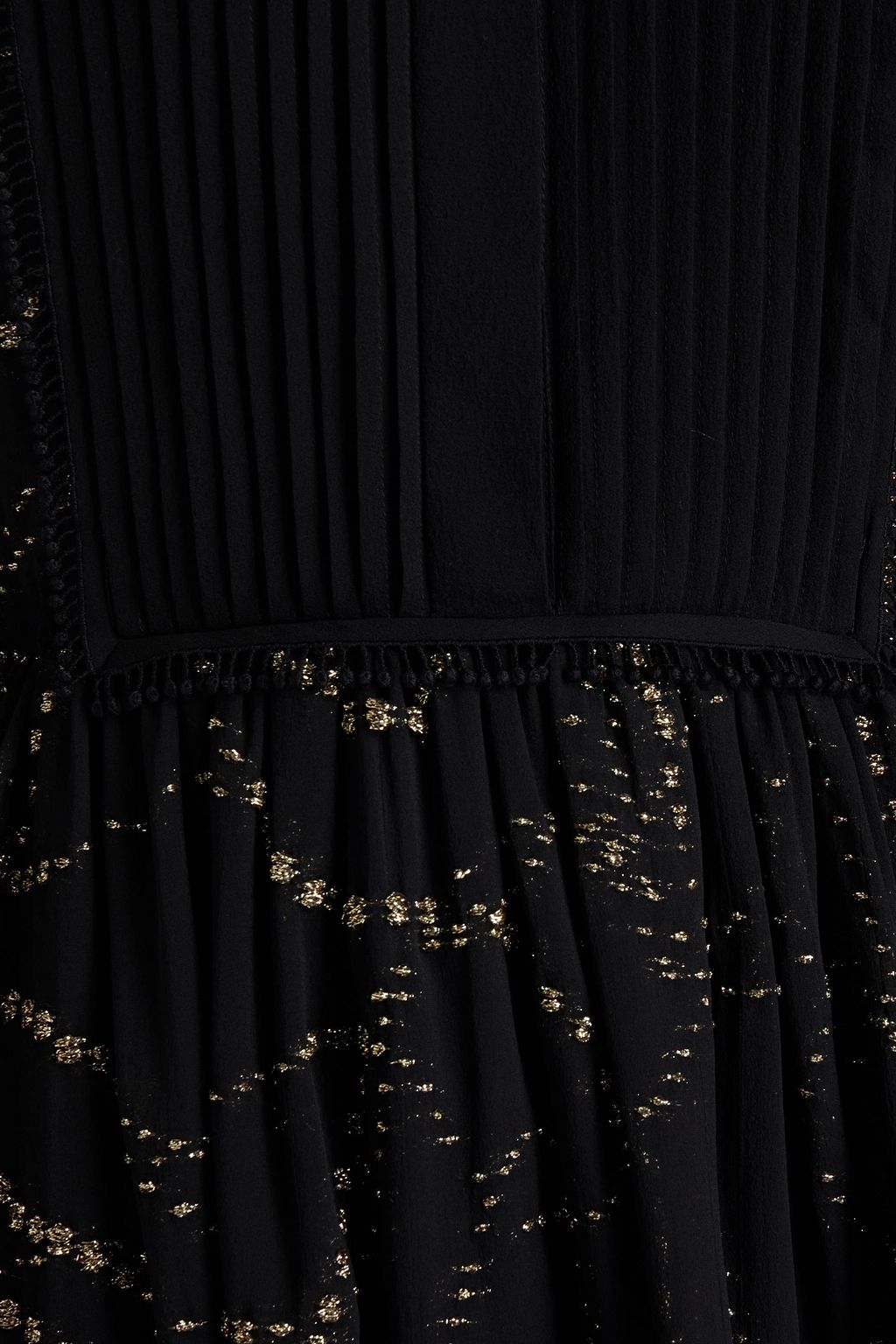 CHLOÉ Metallic fil coupé silk-georgette mini dress
