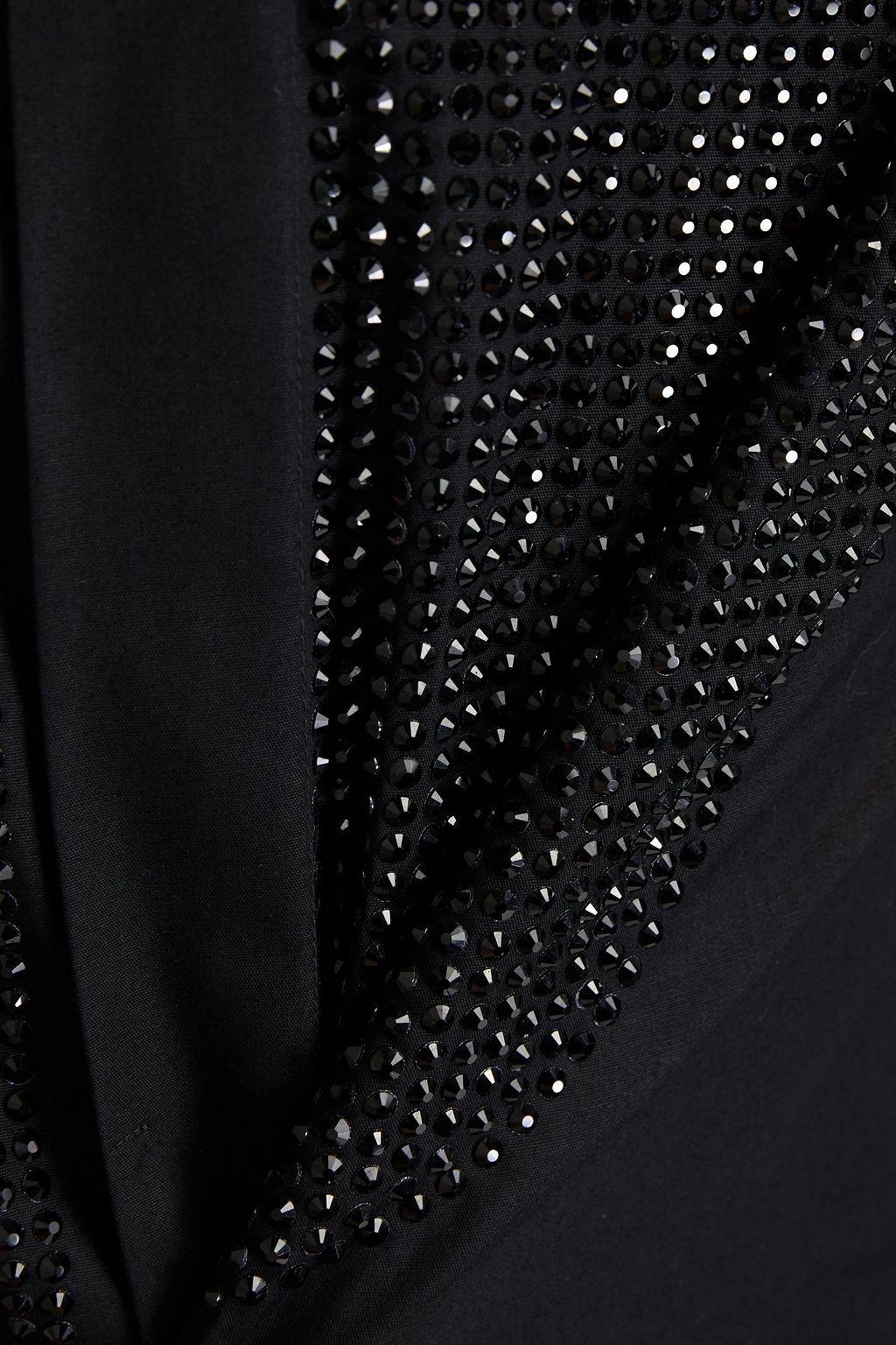 BALMAIN Crystal-embellished cotton-poplin shirt