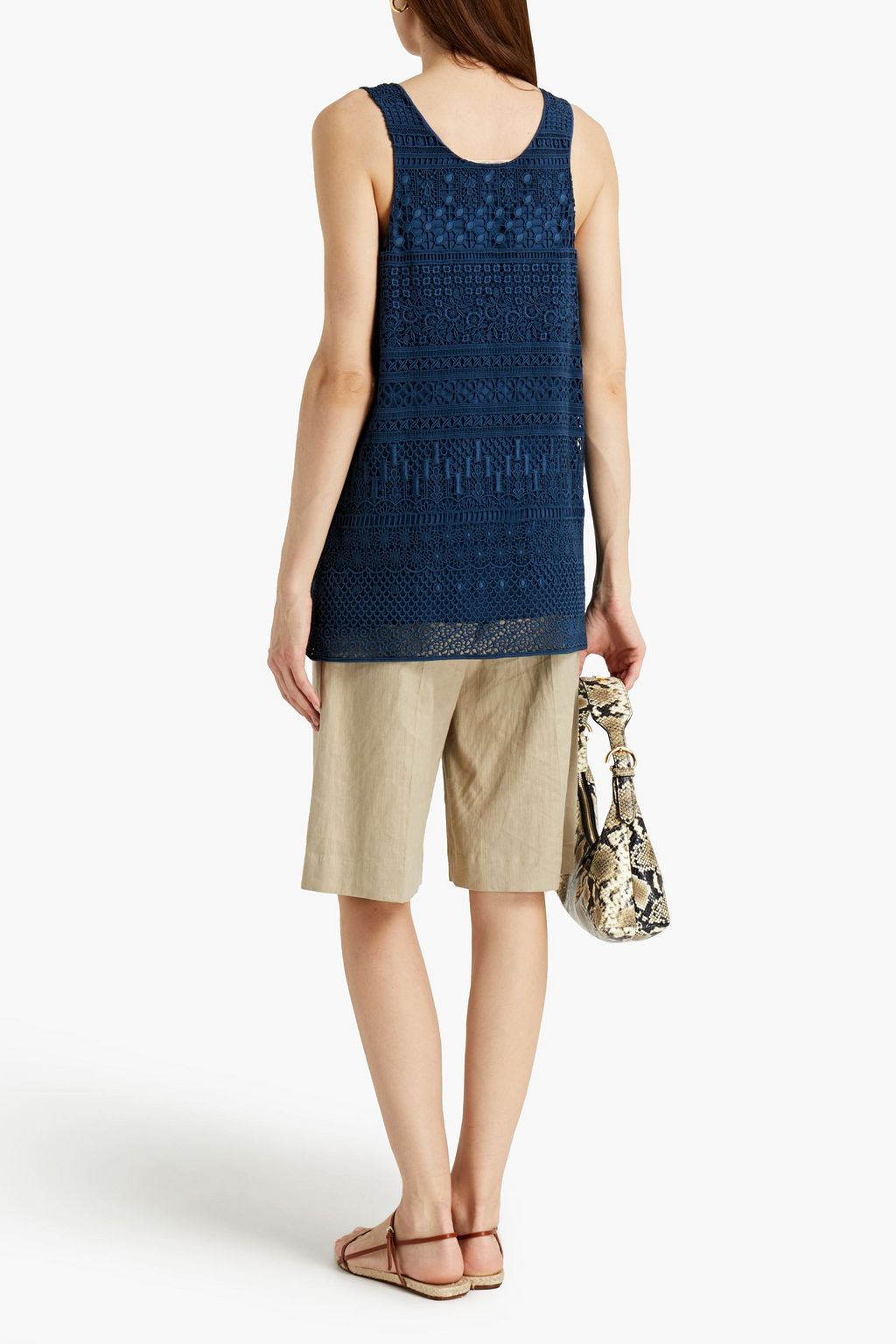 CHLOÉ Cotton-blend guipure lace top