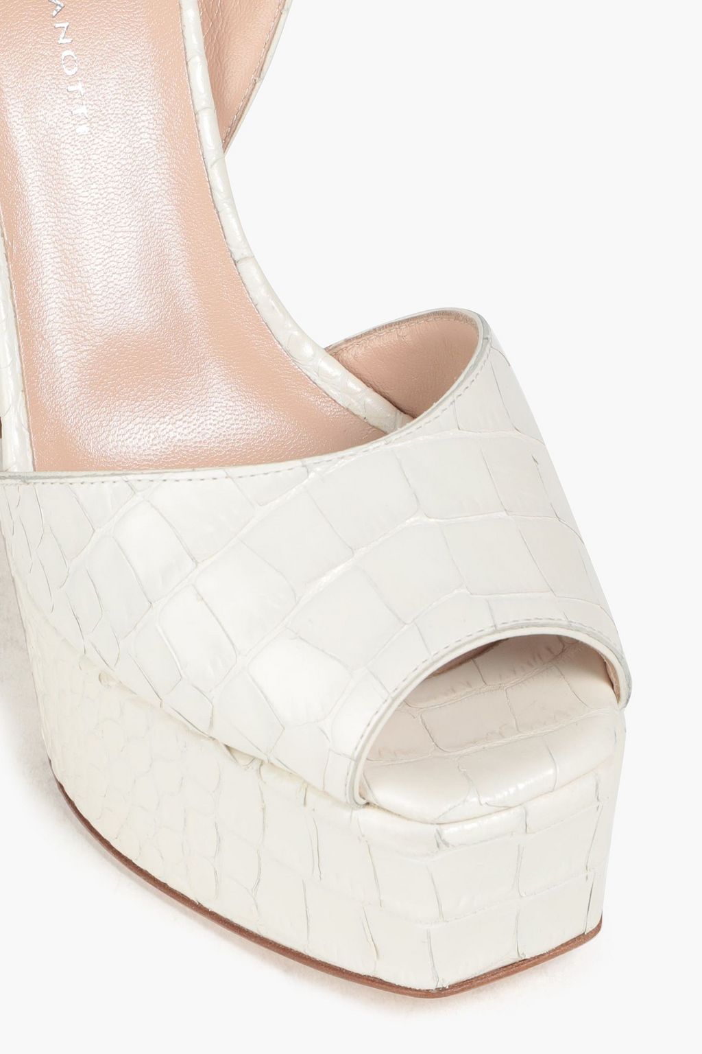 GIUSEPPE ZANOTTI Lavinia croc-effect leather platform sandals