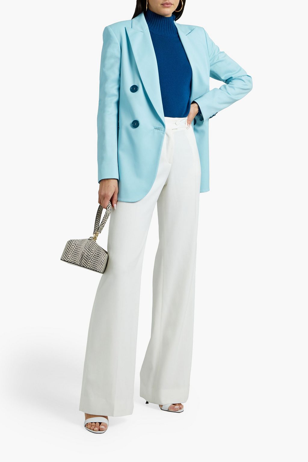 OSCAR DE LA RENTA Double-breasted wool-twill blazer