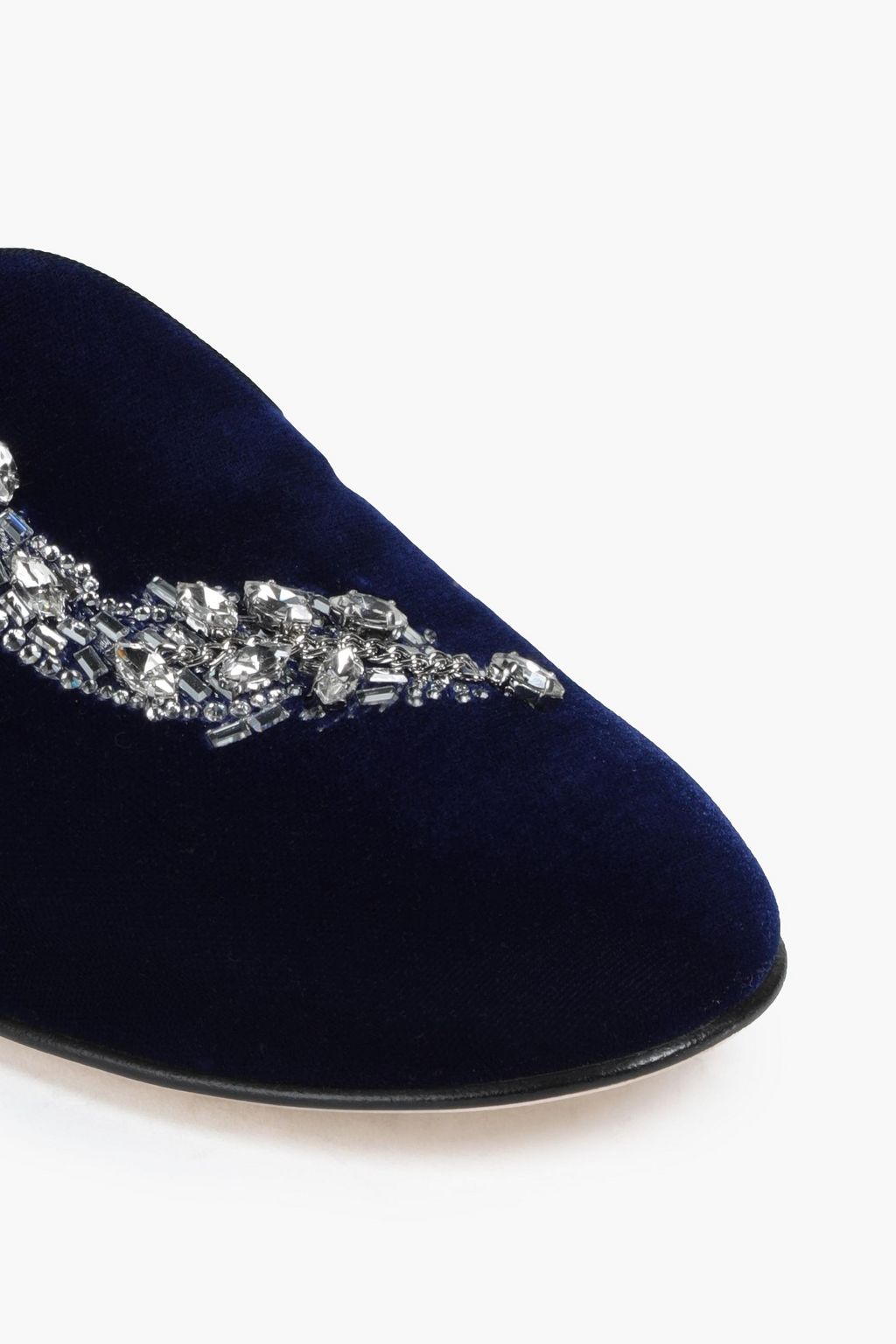 GIUSEPPE ZANOTTI Dalila crystal-embellished leather loafers