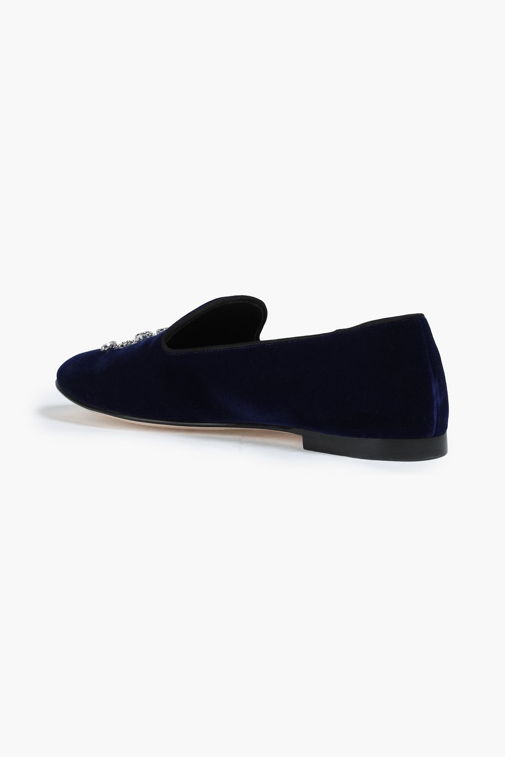 GIUSEPPE ZANOTTI Dalila crystal-embellished leather loafers