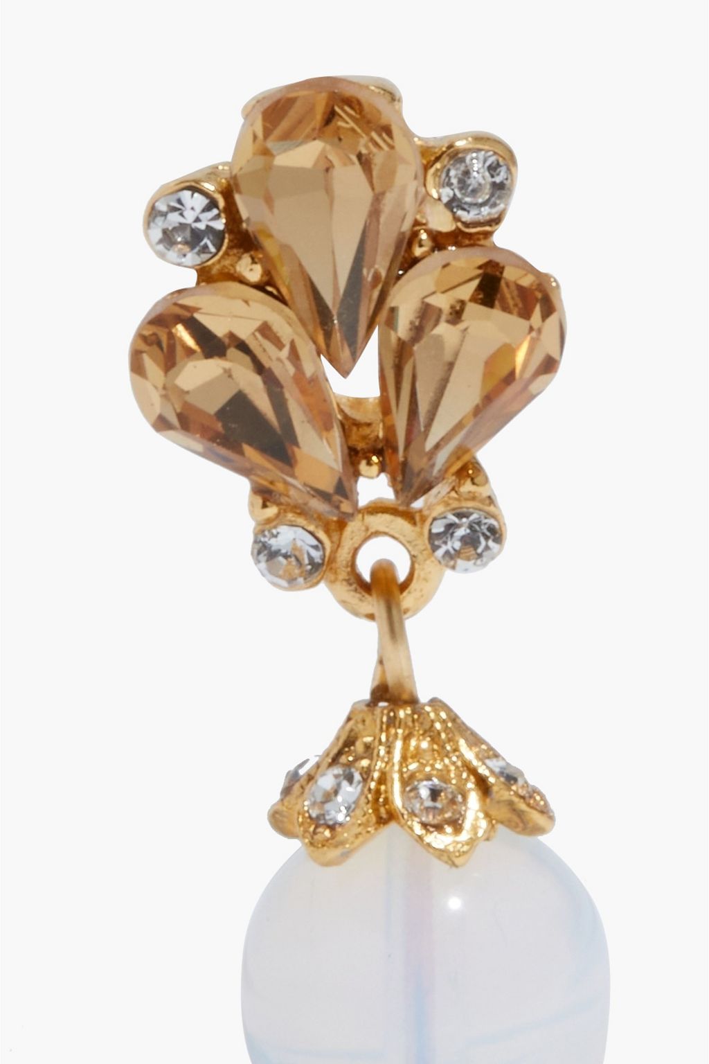 BEN-AMUN 24-karat gold-plated, stone and crystal earrings