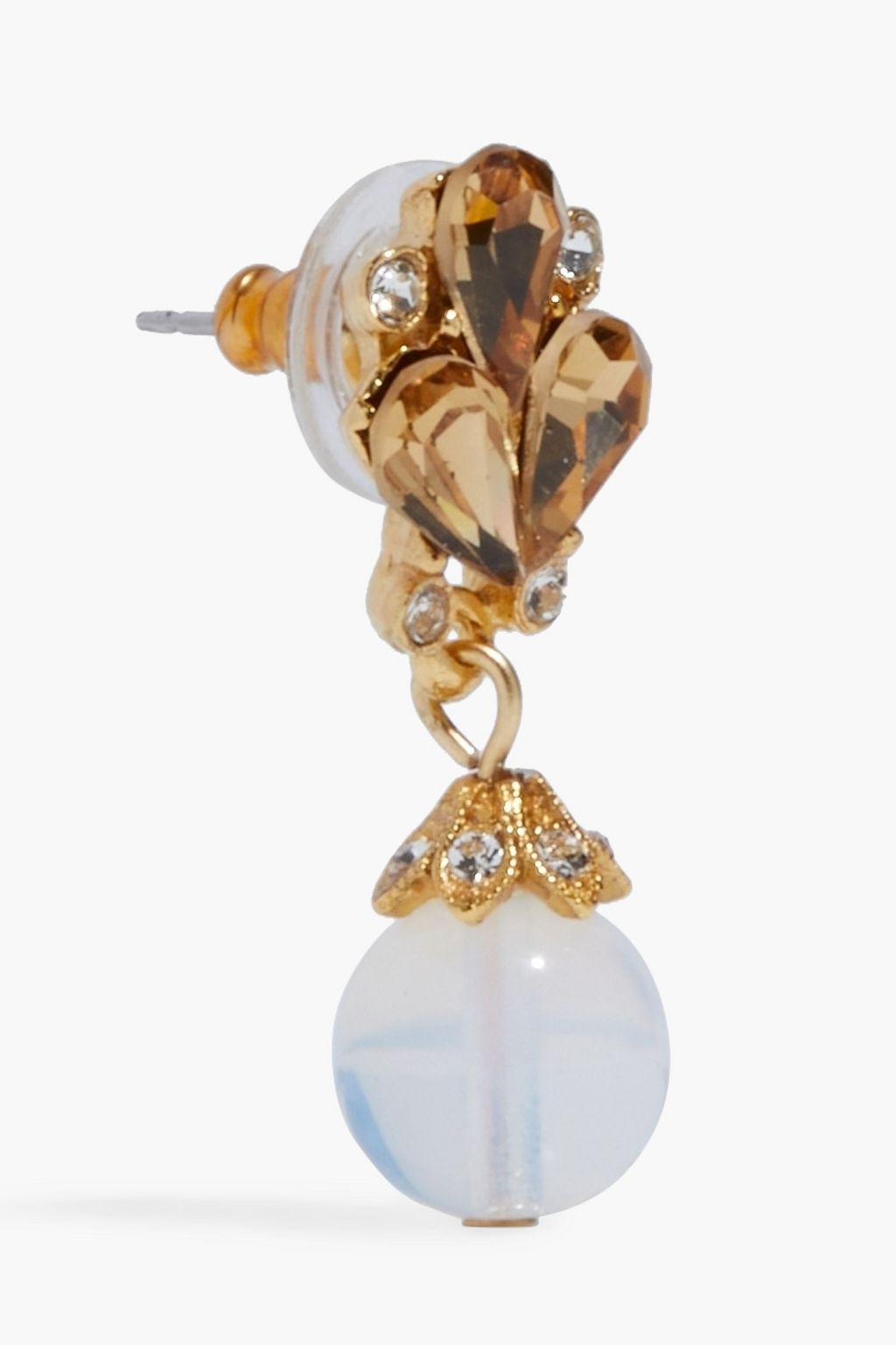 BEN-AMUN 24-karat gold-plated, stone and crystal earrings
