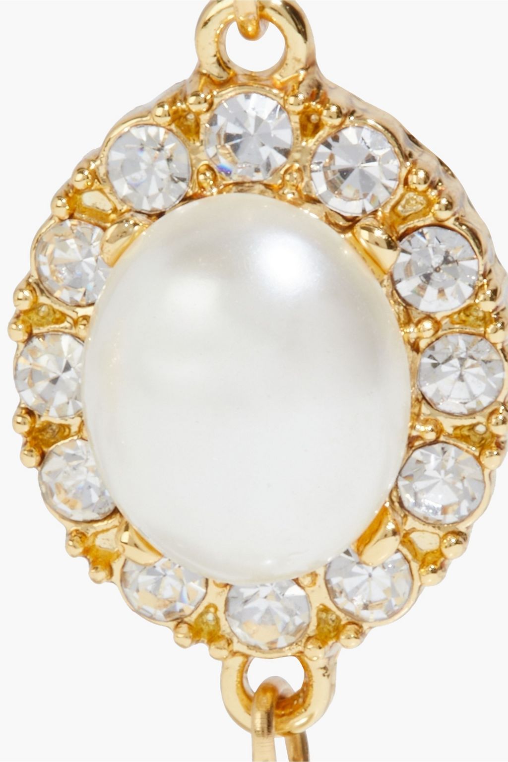 BEN-AMUN 24-karat gold-plated, faux pearl and crystal earrings