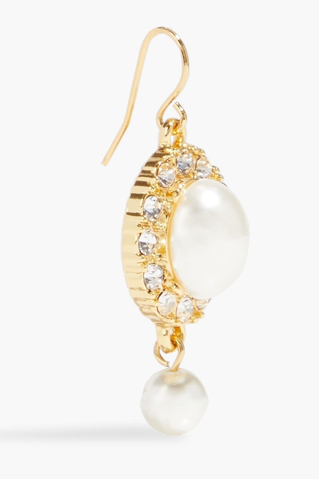 BEN-AMUN 24-karat gold-plated, faux pearl and crystal earrings