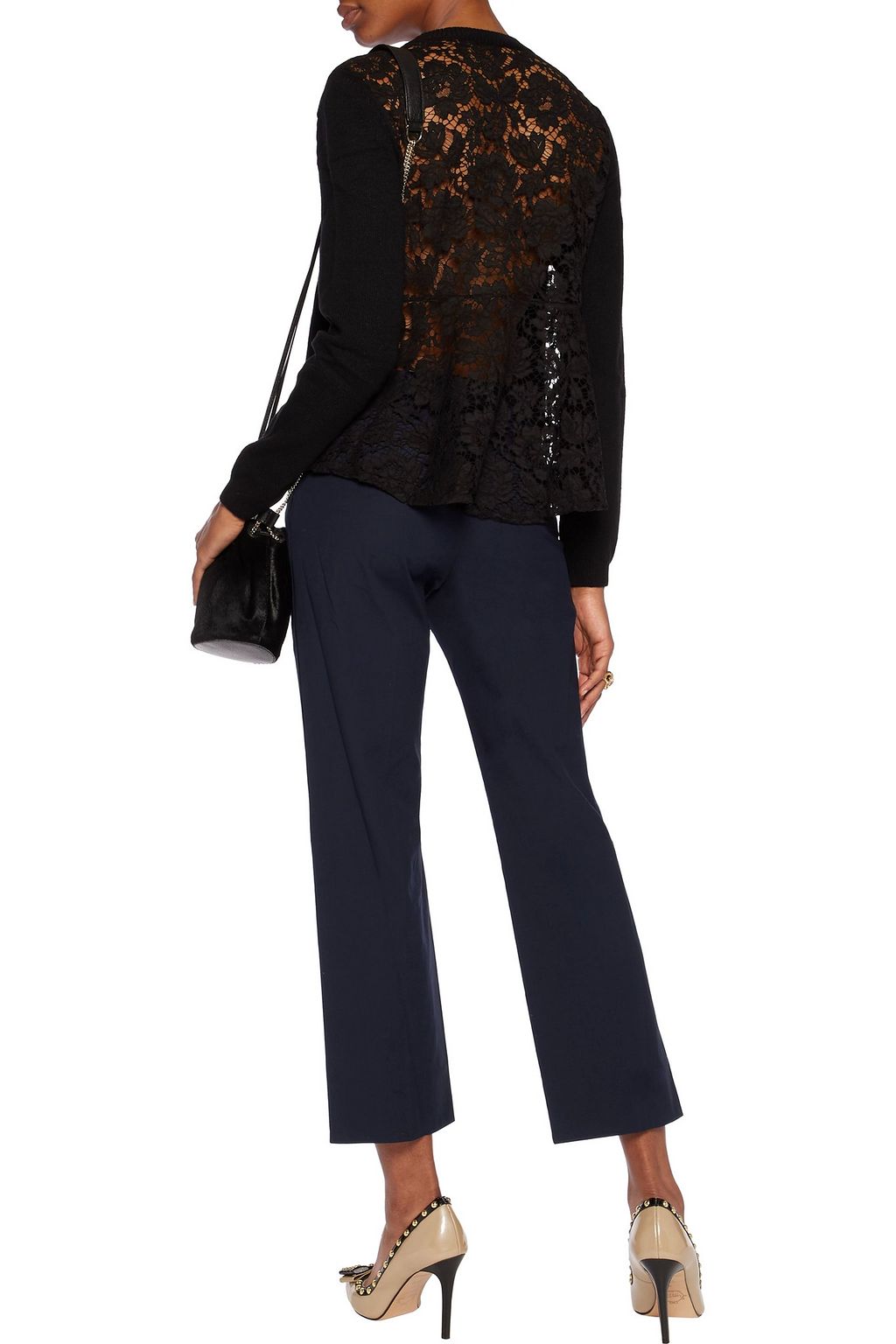 VALENTINO GARAVANI Stretch-cotton poplin straight-leg pants