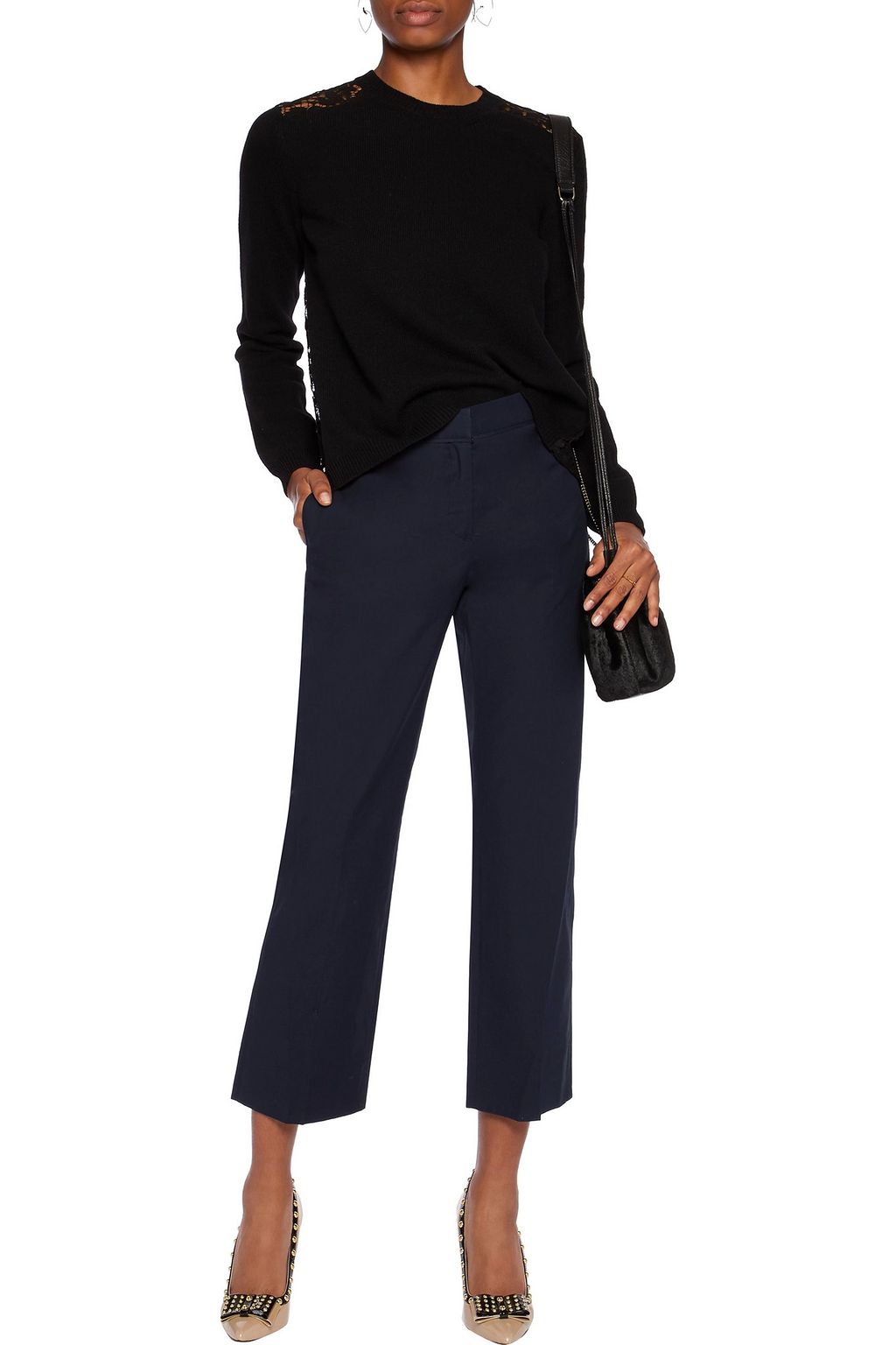 VALENTINO GARAVANI Stretch-cotton poplin straight-leg pants