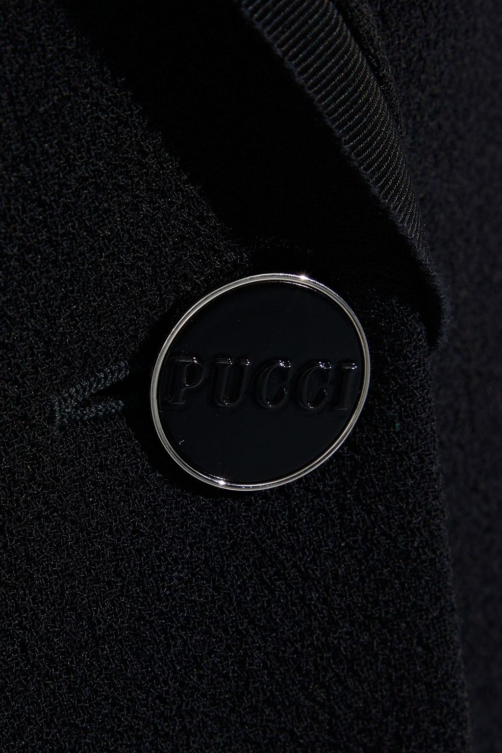 PUCCI Grosgrain-trimmed wool-tweed blazer