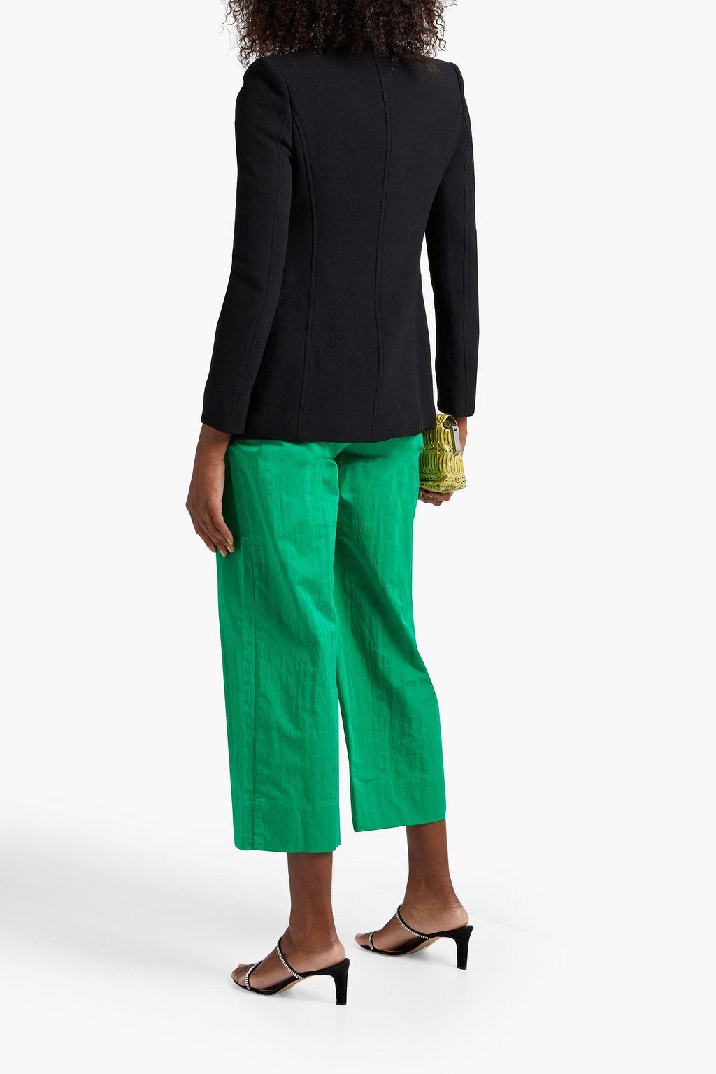 PUCCI Grosgrain-trimmed wool-tweed blazer